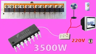 How to make a simple inverter 3500W, 12 transistor IRF 3205, creative prodigy #37