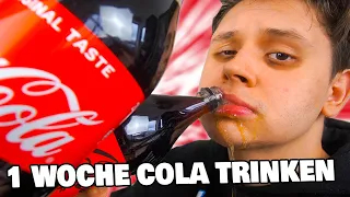 Eine Woche lang NUR COLA TRINKEN😨🥤 - SELBSTEXPERIMENT⭐(ANSTRENGEND)