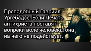 Гавриил Ургебадзе.Если печать антихриста поставят вопреки воле человека, она на него не подействует.