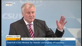 CSU-Minister - PK mit Horst Seehofer am 15.12.2013