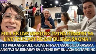 ITO PALA ang FULL LIVE VIDEO ni Ryan Agoncillo kasama sina Tito Vic and Joey at Dabarkads sa TV5