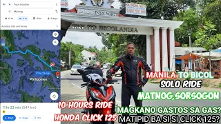 MANILA TO BICOL  SOLO RIDE | MATNOG SORSOGON | HONDA CLICK 125