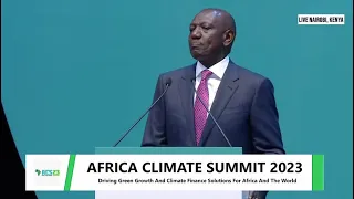 "Welcome to the future" President Ruto makes opening remarks at the Africa Climate Summit