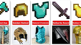 Comparison: Minecraft Armor Weapons and Tools in Real Life
