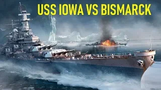 World of Warships Gameplay #1 USS Iowa vs Bismarck