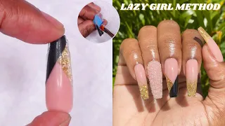 Polygel Nail Tutorial | V French Nail | Lazy Girl Method