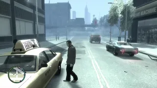 Cop trips on car door GTA Iv