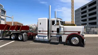 Peterbilt 379 - (Hauling Heavy Crane Parts) - American Truck Simulator - CAT Power
