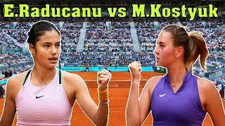 Emma Raducanu vs Marta Kostyuk 💖 Madrid Open 2022 | R2 (Full Match HD).