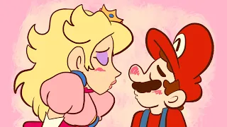 Mario's First Kiss... Peach x Mario - Super Mario Bros Comic Dub Comp