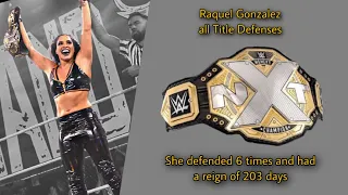 Raquel Gonzalez all NXT Women’s Championship Defenses