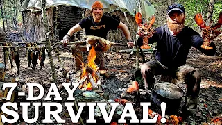 Catch and Cook Survival Challenge | 100% WILD Food SURVIVAL Challenge