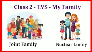 Class 2 EVS - My Family , Types of Family, Family Tree