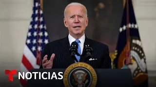 Joe Biden responde a periodistas al cumplir un año en la Casa Blanca