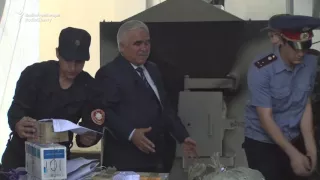 Tajikistan Police Incinerate Cache Of Illicit Drugs