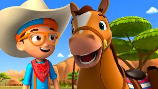 Blippi the Cowboy!!  @BlippiWonders Educational Cartoons for Kids | Explore With Me!