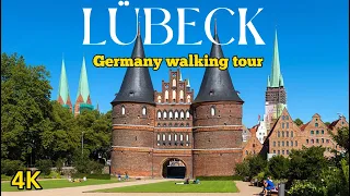 Lübeck , Germany 🇩🇪 Walk the streets of the German city ,4K