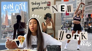 I'M IN NEW YORK! Running + Eating in the City | NYC Travel Vlog