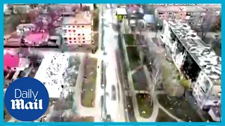 Borodyanka drone footage: Ukraine MOD footage shows destruction in Bucha region