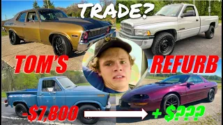 MAKING MONEY ON A BLOWN UP CAR! - Trading Trash Vehicles Ep.1