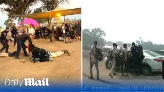 Moment terrified victims flee Hamas gunmen during attack on Nova festival in Israel where 260 died