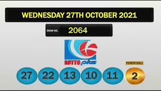 NLCB Lotto Plus  Wednesday 27th October 2021