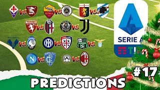 2021/22 Serie A Predictions - Matchday 17