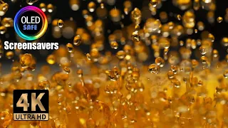 Liquid Drops Fluid Bubbles Screensaver - 10 Hours - 4K - OLED Safe