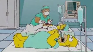 Homer sings at the hospital