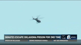 Inmates escape Oklahoma prison for second time