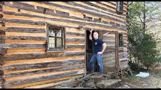 I Bought An Abandoned Log Cabin built in 1780 and when I DISCOVERED THIS!!  bushcraft ￼| Part  8