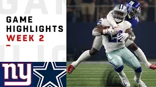 Giants vs. Cowboys Week 2 Highlights | NFL 2018