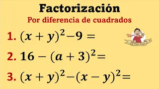 Factorización por Diferencia de cuadrados. Caso especial | Video 3 de 3.