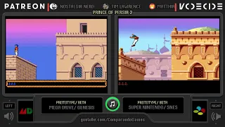 Prince of Persia 2 (Sega Genesis vs SNES) Side by Side Comparison