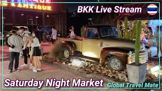 Bangkok Train Night Market Live Stream Rot Fai Street Food 🇹🇭 Thailand