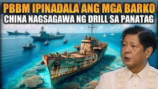 MGA BARKO NG PCG AT NAVY IPINAKALAT SA WPS | CHINA CHINA COAST GUARD NAGSANAY SA PANATAG SHOAL