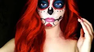 HALLOWEEN Mexican Sugar Skull Makeup tutorial day of the dead