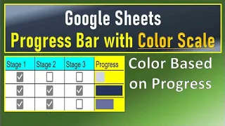 Google Sheets Progress Bar with Color Scale