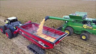 Farm Progress Show Field Demo Combine Corn Picking