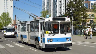 Троллейбус ЗиУ-682В-012-4078. Покатушки по Барнаулу.