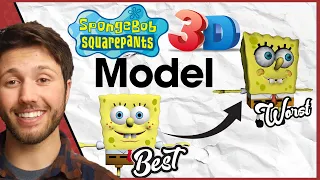 Ranking Every SpongeBob 3D model GOOD to BAD - CrispyBoy