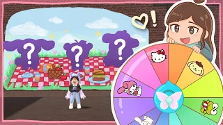 A Wheel chooses which SANRIO CHARACTERS to DRAW!! Part 5 | Roblox Spray Paint 🍎