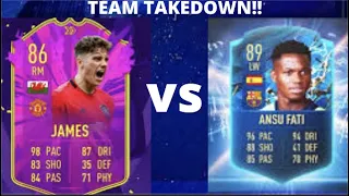 89 ANSU FATI vs 86 DANIEL JAMES TEAM TAKEDOWN!! (vs 1Messi10)