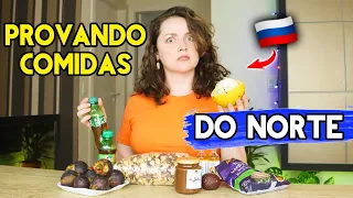 RUSSA prova coisas e comidas loucas NORTINAS do BRASIL