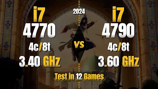 Intel Core i7 4770 vs i7 4790 in 2024 : Test in 12 Games