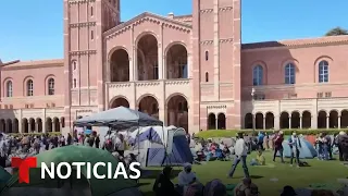 Estudiantes de más de 30 universidades protestan por la guerra en Gaza | Noticias Telemundo