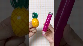 실리콘테이프 파인애플 펜(🍍+✏) 말랑이 만들기_ DIY Pineapple Pen Squishy with Nano Tape
