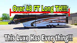 This Is The Largest Fifth Wheel Ever! Luxe Toy Hauler With Some Cool Upgrades!