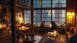 Soothing Jazz Instrumental Music for Study, Work ☕ Relaxing Jazz Music at Cozy Coffee Shop Ambience