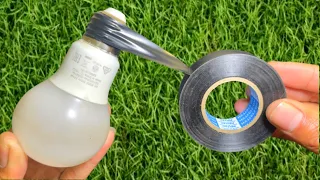 wrap a non-working led bulb with insulating tape and the result amaze you !